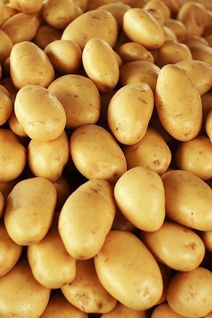 Graded potatoes ready for packing